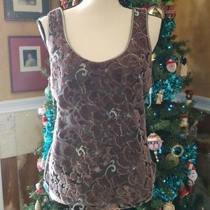 Vintage Lucie Ann II Velvet Burn Out Cami